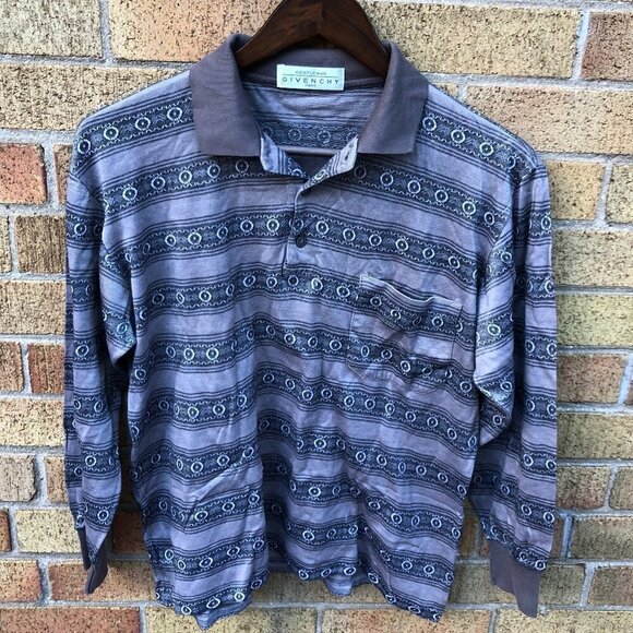 Vintage Givenchy Gentlemen Line Paris Button Up Longsleeve Button Up Shirt Small - Picture 1 of 6